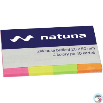 Zakładka indeksująca 20x50mm 4x40k brilliant NATUNA (NSP20/50/D)