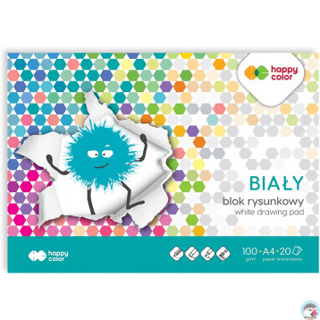 Blok rysunkowy A4 100g biały HA 3710 2 030-0 HAPPY COLOR