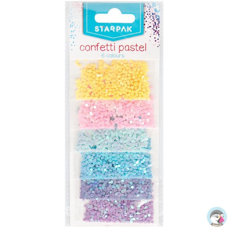 Konfetti pastelowe 6 kol. x 2g. 457123 STARPAK