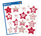 Naklejki Z-Design świąteczne - gwiazdy adwentowe 52890 AVERY ZWECKFORM