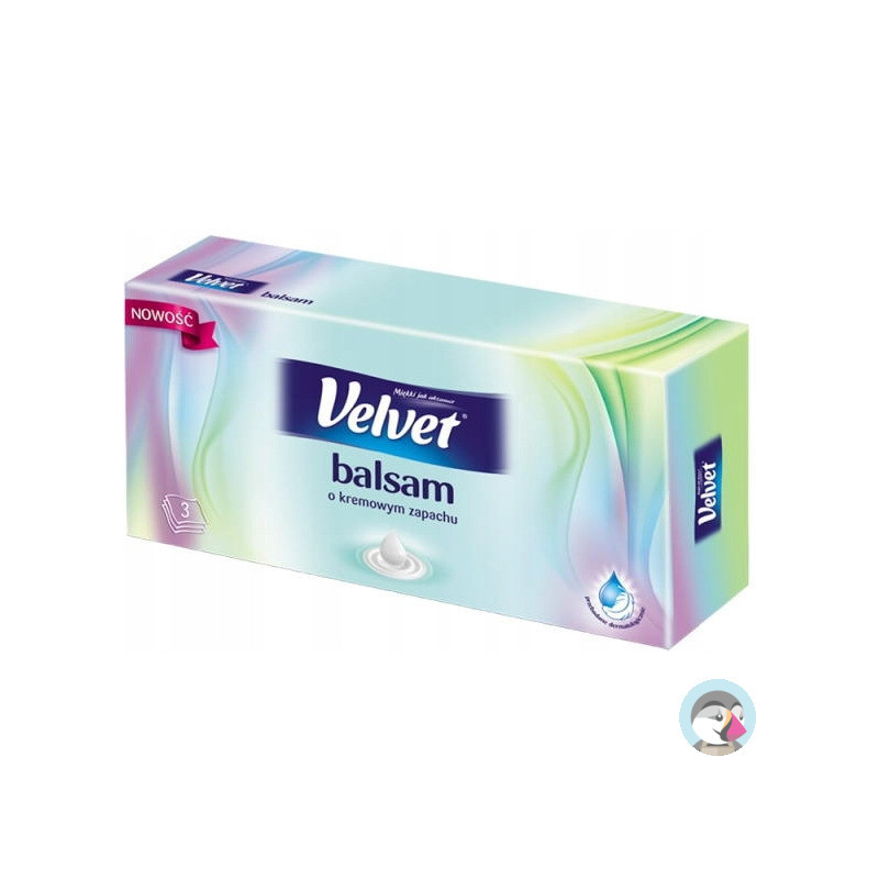 Chusteczki VELVET BALSAM (70 sztuk) 3 warstwy o Kremowym Zapachu