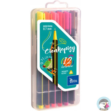Cienkopis trójkątny 0.7mm 12kolorów KC001-B TETIS