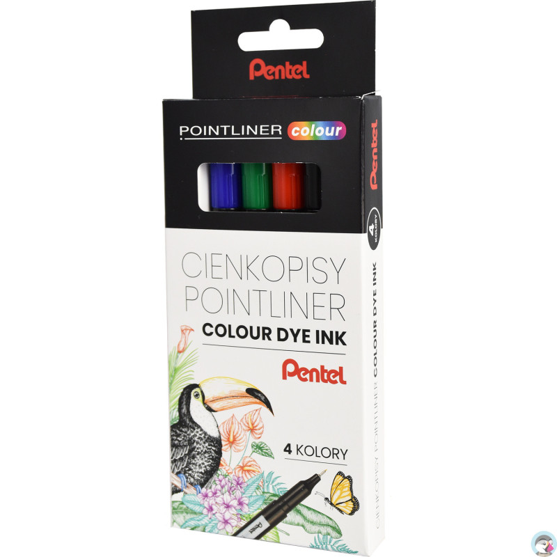 Cienkopisy POINTLINER COLOUR (4szt) S40-ST4PL PENTEL