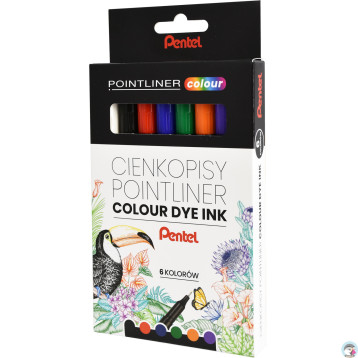 Cienkopisy POINTLINER COLOUR (6szt) S40-ST6PL PENTEL