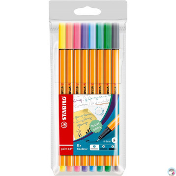 Cienkopis STABILO point 88 komplet 8szt. pastelowy 88/8-01