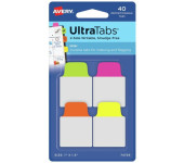 Zakładki indeksujące samoprzylepne 25,4x38,1mm przezroczyste z neonową zakładką Ultra Tabs 74759 AVERY ZWECKFORM
