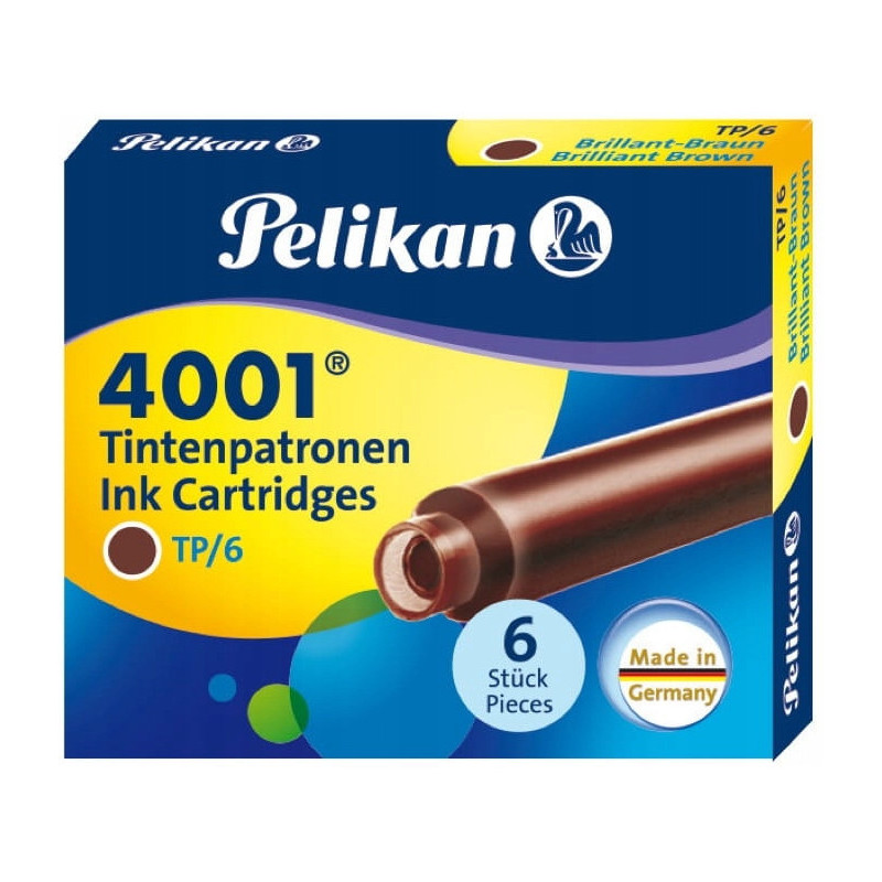 Naboje krótkie brązowe TP/6 311928 PELIKAN