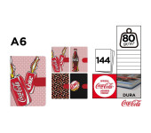 Notatnik A6 144k. linia napoje COCA-COLA mix wzorów CC021 MP Poland