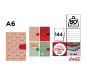 Notatnik A6 144k linia emblematy COCA-COLA mix wzorów CC022 MP Poland