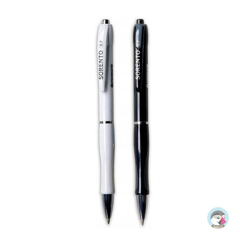 Długopis SORENTO Black- White TT7164 PENMATE