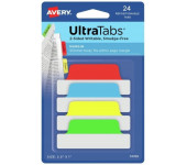 Zakładki indeksujące samoprzylepne 63,5x25,4mm przezroczyste z kolorową zakładką Ultra Tabs 74768 AVERY ZWECKFORM