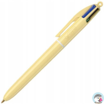 Długopis 4 COLOURS pastel żółty BIC