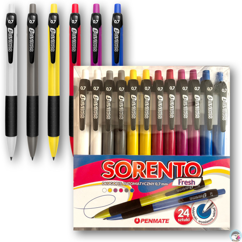 Długopis automatyczny SORENTO FRESH niebieski 0.7mm mix kolor PENMATE TT8978