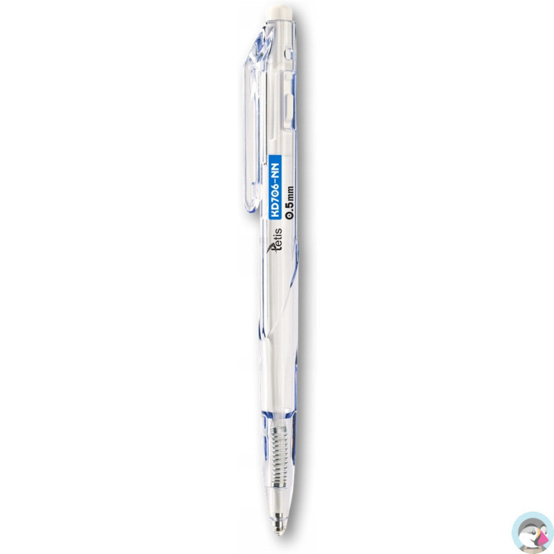 Długopis automatyczny 0,5mm niebieski, niebieska obudowa KD706-NN TETIS