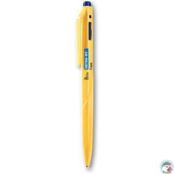 Długopis automatyczny 1mm niebieski, żółta obudowa KD708-NY TETIS