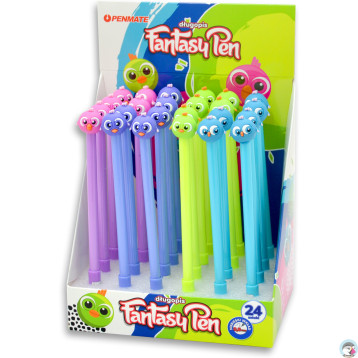 Długopis fantazyjny PTASZYNA 0,8mm niebieski TT8515 PENMATE