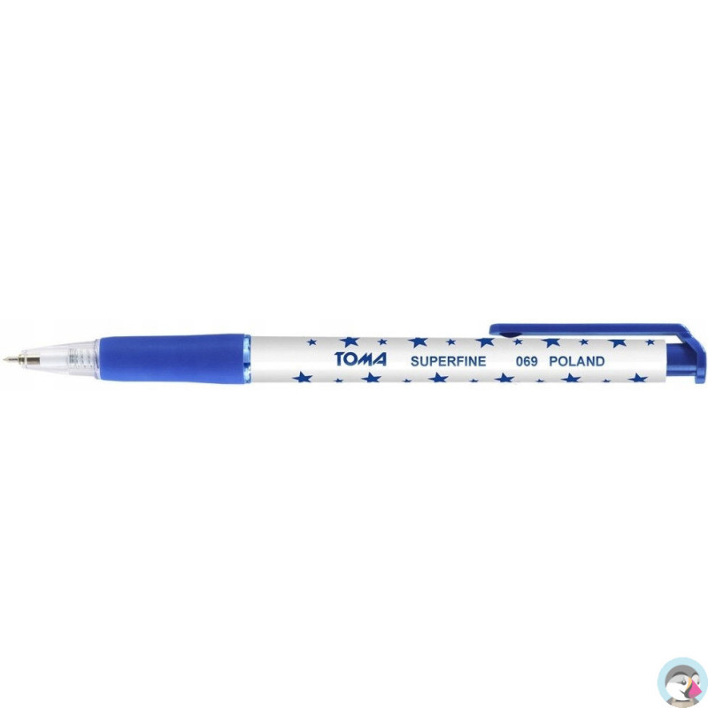 Długopis automatyczny GWIAZDKI niebieski 0,5mm TO-069 TOMA