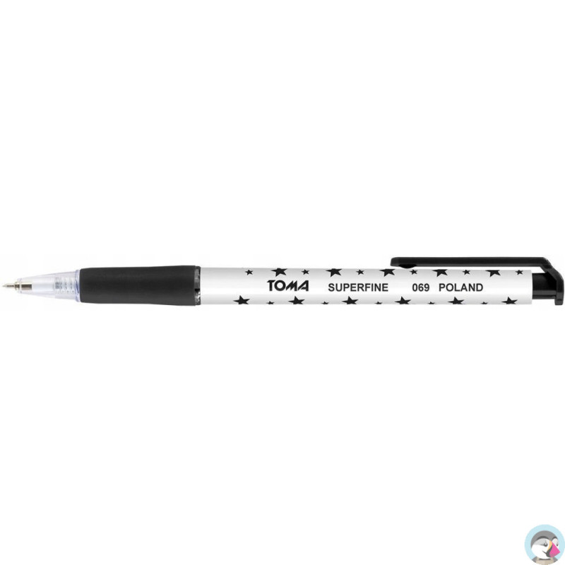 Długopis automatyczny GWIAZDKI czarny 0,5mm TO-069 TOMA