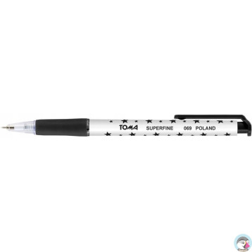 Długopis automatyczny GWIAZDKI czarny 0,5mm TO-069 TOMA
