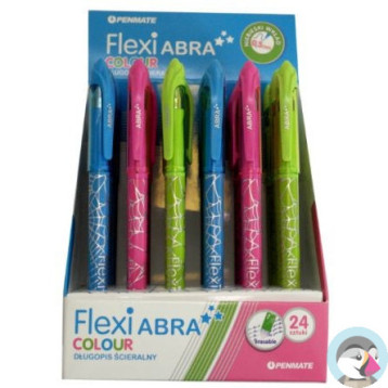 Długopis ścieralny FLEXI ABRA Colour mix kolorów obudowy wkład niebieski TT8061