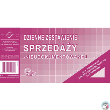 R05-H Dzienne zestawienie sprzedaży nieudokumentowanej od stycznia 2022 Michalczyk i Prokop