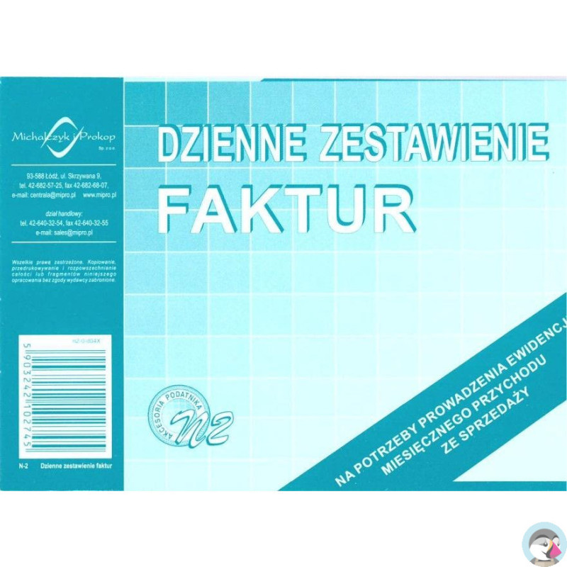 N02 Dziennik zestawienia faktur A6 Michalczyk i Prokop