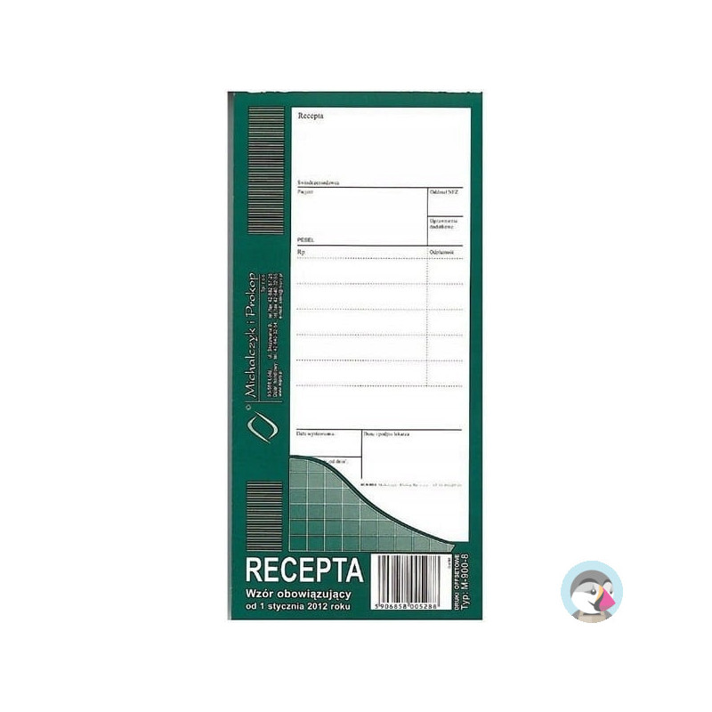 M-900-8 Recepta-zwykła(60ka) (Mz/Pom-31) MICHALCZYK I PROKOP