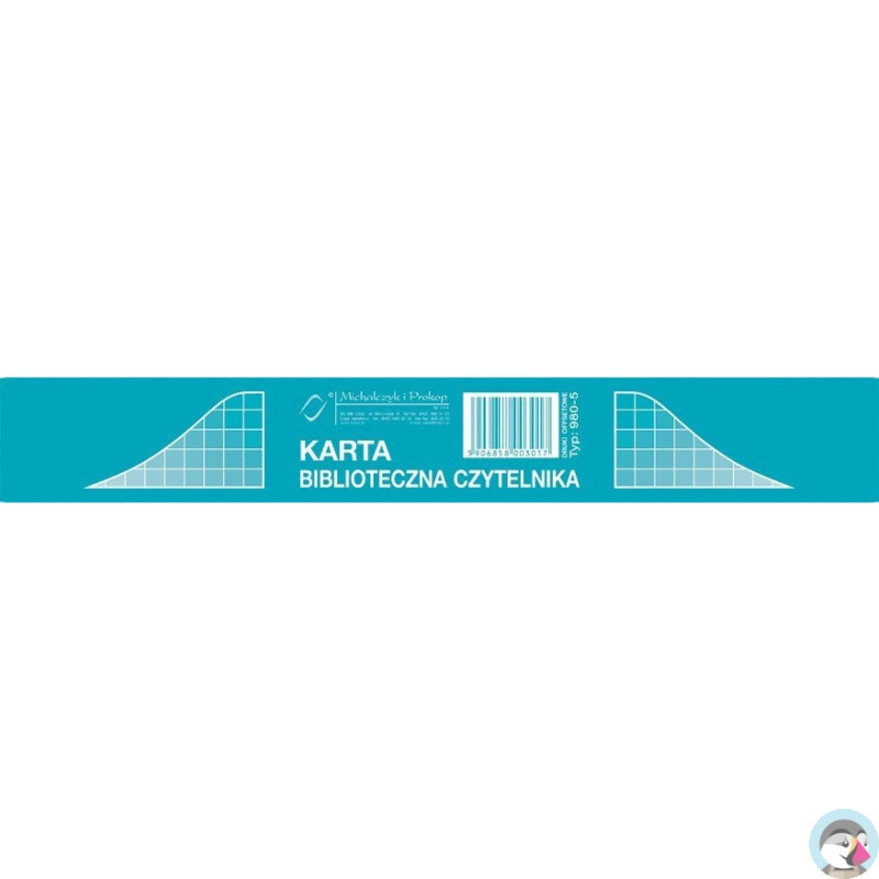 980-5 Karta biblioteczna czyt. (1kpl||50st)MICHALCZYK I PROKOP