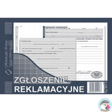 601-3 ZR A5 Zgłoszenie reklamacyjne (oryginał + 2 kopie) Michalczyk i Prokop