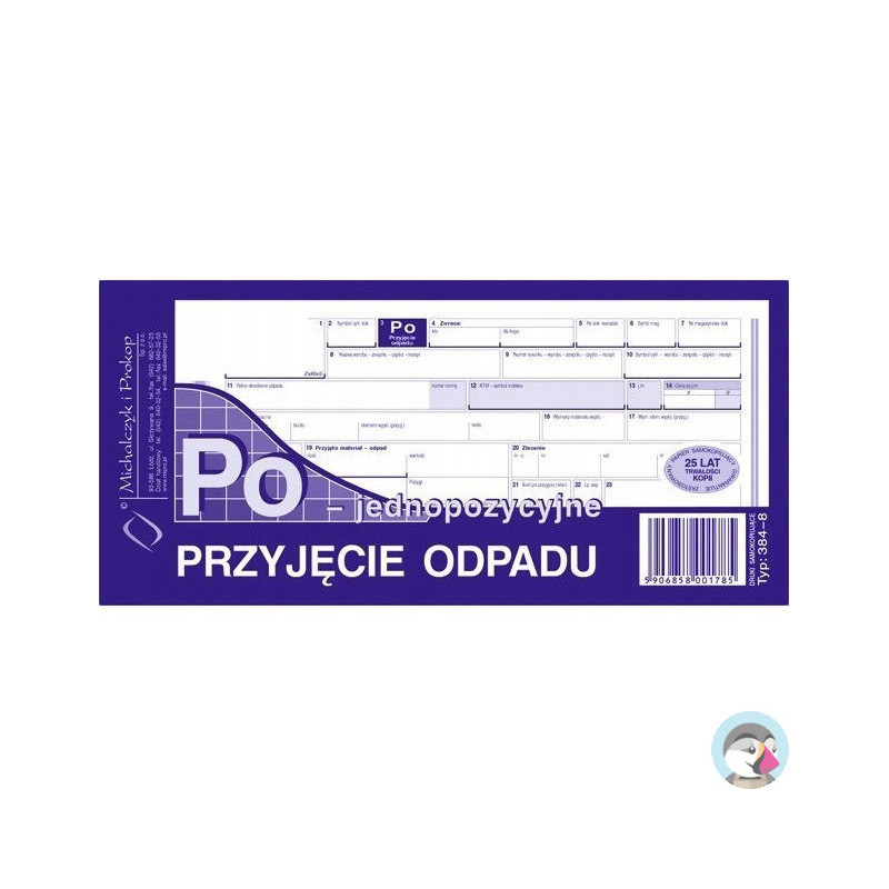 384-8 Przyjęcie odpadu jednopozycyjne Michalczyk i Prokop