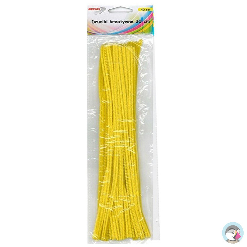 Druciki kreatywne dr12 żółte 30cm(40) BREWIS