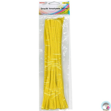 Druciki kreatywne dr12 żółte 30cm(40) BREWIS