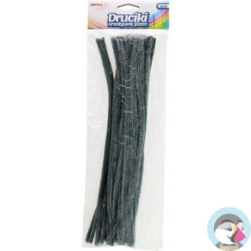 Druciki kreatywne dr21 szare 30cm (40) BREWIS