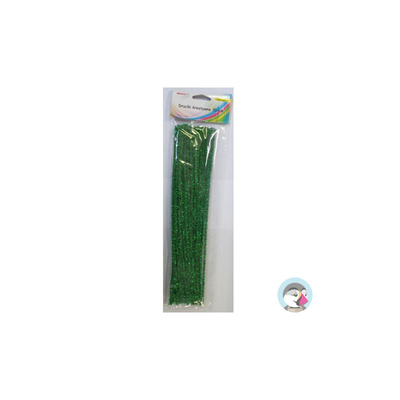 Druciki kreatywne dr17 zielony metaliczne 30cm (40) BREWIS