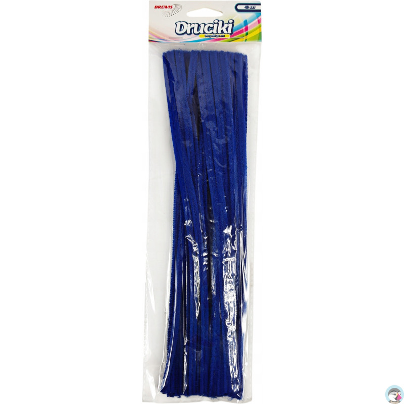 Druciki kreatywne DR34 granatowy 40szt. 30cm BREWIS