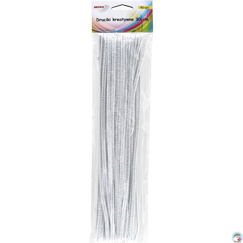 Druciki kreatywne dr11 białe 30cm(40) BREWIS