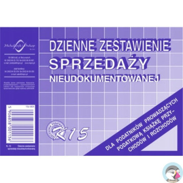 K-15 Dzienne zestawienie sprzedaży A6 księgowo nieudokumentowanej MICHALCZYK i PROKOP