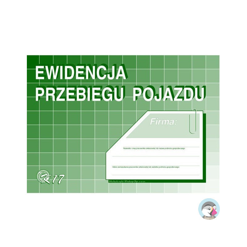 K17 Ewidencja przebiegu pojazdu (bez kosztów) A5 Michalczyk i Prokop
