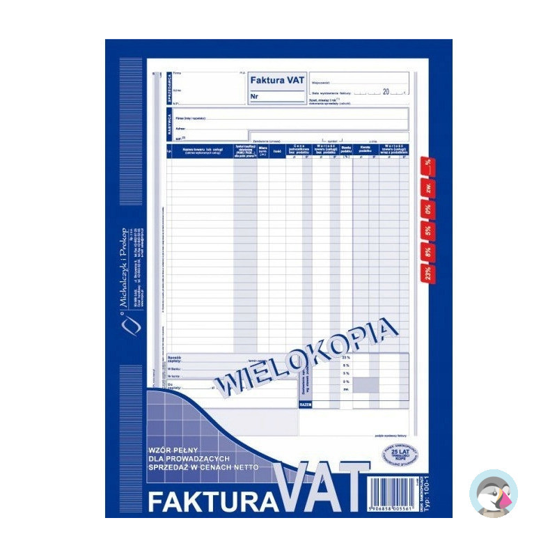 100-1N/E Faktura VAT A4-wielokopia Michalczyk i Prokop