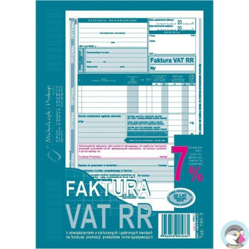 185-3N Faktura VAT RR A5 80kartek MICHALCZYK i PROKOP