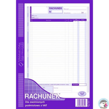 231-1 Rachunek A4 dla zw.z VAT MICHALCZYK I PROKOP
