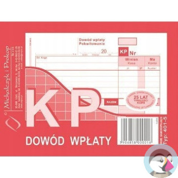 401-5 KP Dowód Wpłaty A6 80 kartek MICHALCZYK I PROKOP (kasa przyjmie)