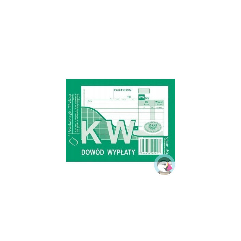 402-5 KW Dowód Wypłaty A6 80 kartek Michalczyk i Prokop