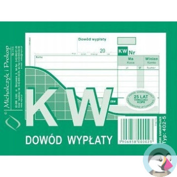 402-5 KW Dowód Wypłaty A6 80 kartek Michalczyk i Prokop