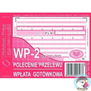 449-5M Polecenie przelewu (1+1) A6 80kartek Michalczyk i Prokop