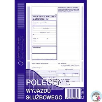 505-3 Polecenie wyjazdu służbowego A5 40kartek Michalczyk i Prokop