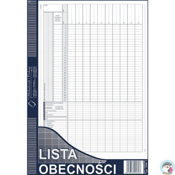 506-1 Lista obecności MICHALCZYK&PROKOP A4 40 kartek