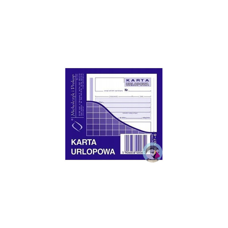 507-6 Karta urlopowa 2/3 A6 40 kartek Michalczyk i Prokop