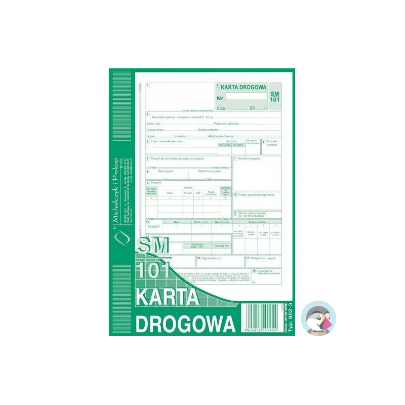 802-3 Karta drogowa A5 80 kartek Michalczyk i Prokop