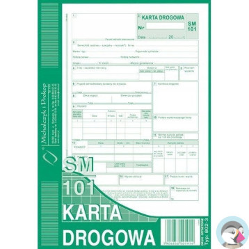 802-3 Karta drogowa A5 80 kartek Michalczyk i Prokop